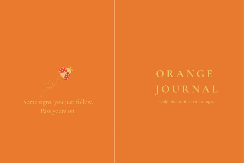 Orange Journal deer illustration page