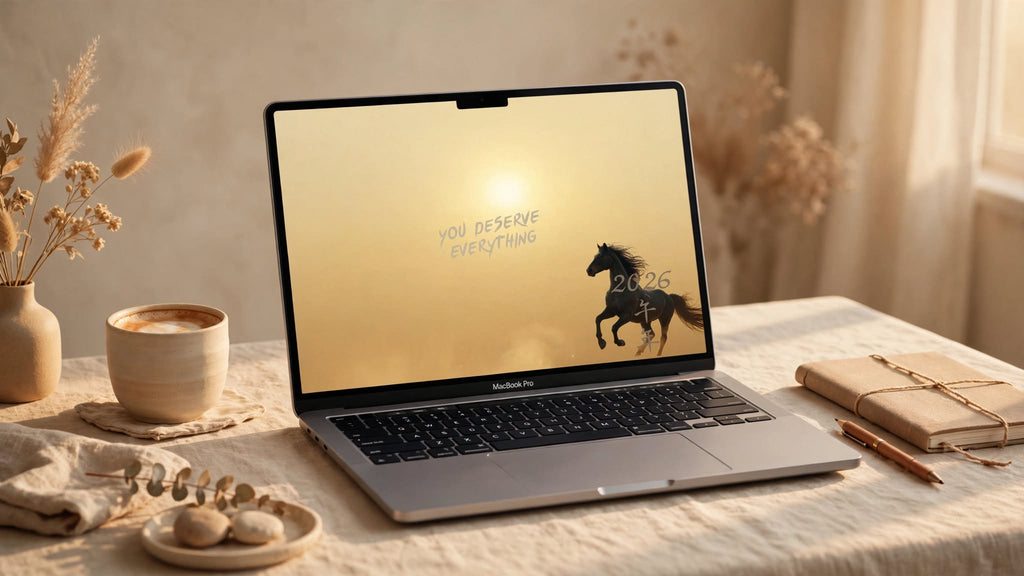 Golden Desert Galloping Horses - You Deserve Everything 2026 First Edition | Atelier Yume