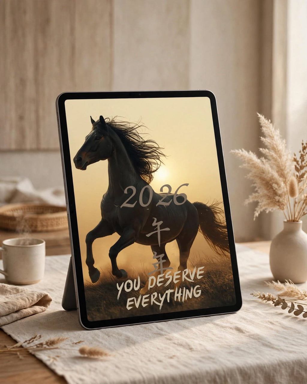 Golden Desert Galloping Horses - You Deserve Everything 2026 First Edition | Atelier Yume