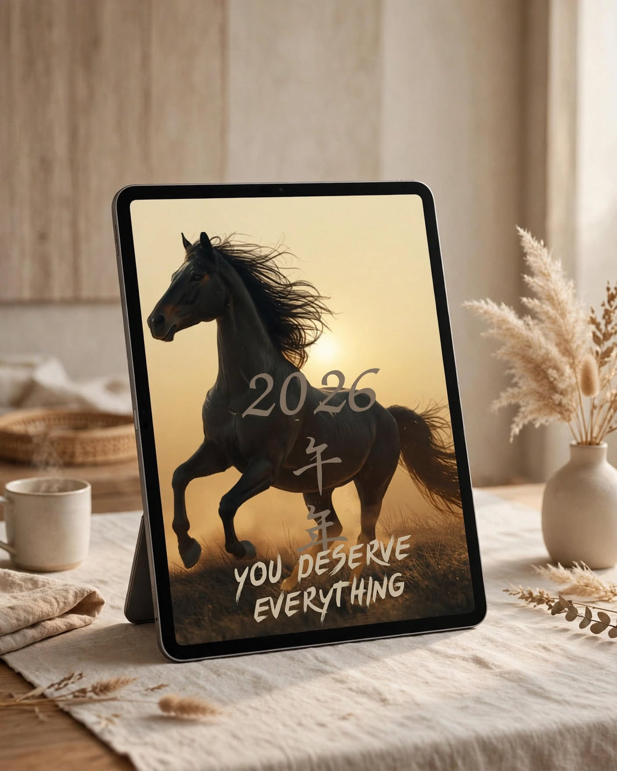 Golden Desert Galloping Horses - You Deserve Everything 2026 First Edition | Atelier Yume
